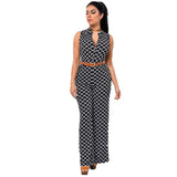 Plus Size Belted Wide Leg Jumpsuit
