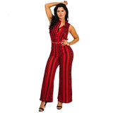 Wide Leg Jumpsuit Overalls Belted Jumpsuit