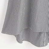 SHEIN Womens Zip Back Ruffle Yoke Striped Dress Summer Dresses Casual Ladies Sleeveless Round Neck A Line High Low Dress