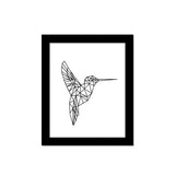 Creative Geometric Woodpecker Canvas Frameless Art Print Painting