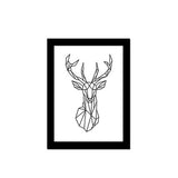 Creative Geometric Woodpecker Canvas Frameless Art Print Painting