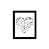 Creative Geometric Woodpecker Canvas Frameless Art Print Painting