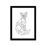 Creative Geometric Woodpecker Canvas Frameless Art Print Painting