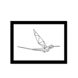 Creative Geometric Woodpecker Canvas Frameless Art Print Painting