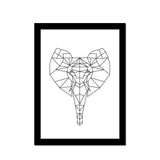 Creative Geometric Woodpecker Canvas Frameless Art Print Painting