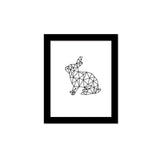 Creative Geometric Woodpecker Canvas Frameless Art Print Painting