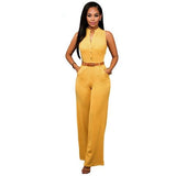 Plus Size Belted Wide Leg Jumpsuit