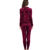 Plus Size Two Piece Set Velvet Hoodies Tracksuit