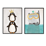Cartoon Animals Canvas Art Painting