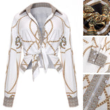 Chain Printed Basic Shirt