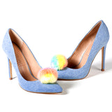 Denim Diva High Heels Pointed Toe Pumps