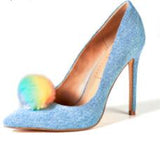 Denim Diva High Heels Pointed Toe Pumps