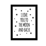Frameless BrieCreative Letter Canvas Art Print Painting