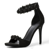 Diva Sting Bead and Metal Decoration High Heel Sandals