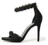 Diva Sting Bead and Metal Decoration High Heel Sandals