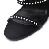 Rhinestone Crystal Peep Toe Hollow Gladiator Pumps