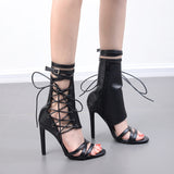 Women Sandals 2018 Fashion Summer Gladiator Sandals Woman Shoes Lace Up Ankle Strap High Heels Party Shoes Sapatos