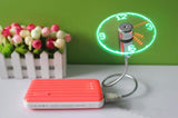 Mini USB Fan Flexible LED Clock